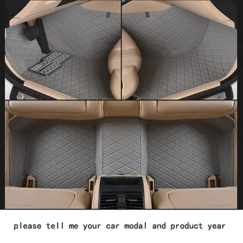 For mercedes benz E-klasse firm pu leather Wear-resisting Car floor mats black Non-slip custom made waterproof car floor Carpets