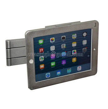 Portable elastic flexible Ipad wall mount flat pad security display lock tablet secure case antitheft support for Ipad 2/3/4/air