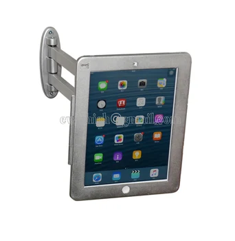 Portable elastic flexible Ipad wall mount flat pad security display lock tablet secure case antitheft support for Ipad 2/3/4/air