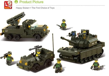 Sluban DIY Block eductional Building Blocks Sets Military Army Tank children DIY Kids Toys Christmas Gifts compatible with .