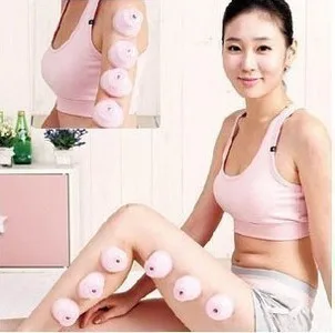 Chinese cupping Natural Silicone Suction Cupping Therapy Set-12 Cups Health Suction Cupping Set