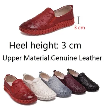 2017 Fashion Genuine Leather White Loafers Women Flats Ladies Creepers Platform Shoes Woman Espadrilles Chaussure Femme