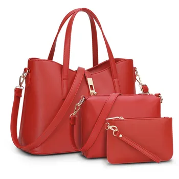 2017 New Three-piece Suit Bag Lady Leather Handbag Fashion Brand Women Handbag Tote Bags Wholesale