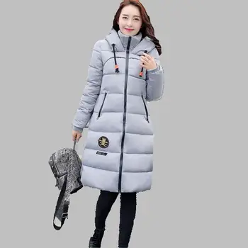 2016 Wadded Jacket Women New Winter Jacket Down Parkas Cotton Jacket Slim Coat Ladies Plus Size Hooded Thick Warm Coat G2802