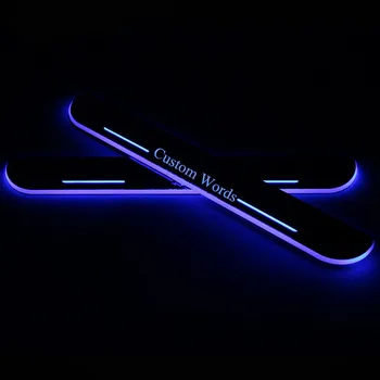 2X LED custom Moving Slim Door sill scuff plate light Car accessories for Chevrolet stingray Premiere Edition 2016