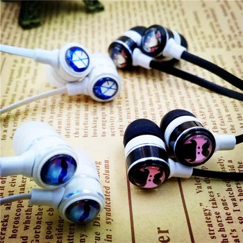 Anime EXO KAI In-ear Earphone 3.5mm Wired Stereo Earbuds Microphone Phone Music Headsets for Iphone Samsung Xiaomi VIVO MP3 PSP