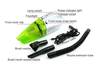 Multifunctional Hand Mini Car Vacuum Cleaner For Home Wet And Dry For Laptop Computer Keyboard 4meters cable
