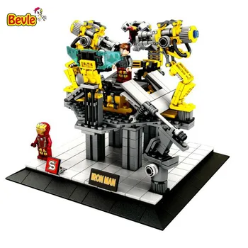 Bevle SY825 Marvel Iron Man Tony Stark Remove Armor Building Blocks Compatible with LEPIN Brick Toy Gifts