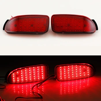 2pcs Car LED Rear Bumper Reflector Red Parking Warning Stop Brake Lights Tail Fog Lamp DRL For Toyota Estima 30 40 Series