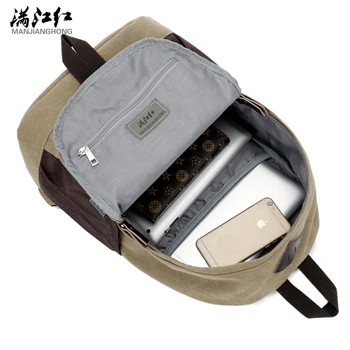 Fashion Design Manjianghong Canvas Backpack Chinese Man's Backpack Bag University Students' Leisure School Bag Mochila Bag 1265