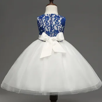 Korean Retro Brand Lace Dress Flower Girls Princess Tutu Girls Dress Wedding Dress Kids Dresses for Girls Costumes