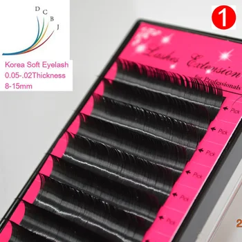 False Mink Eyelashes Extension 8trays, Individual Lashes 0.05-0.2 B/C/D Curl 8-15mm The Same Day Delivery