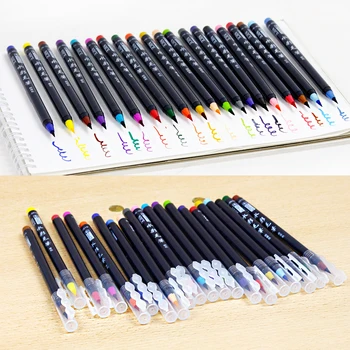 Bgln 20 Colors Painting Brush Pen Set Soft Watercolor Copic Markers Fine Tip Design Brush For Manga Comic Calligraphy