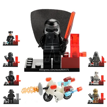 9pcs/set Star War Kylo Ren Darth Vader Building Blocks Bricks Educational Baby Kids Toys Age 3 Compatible with legoeINGlys 766