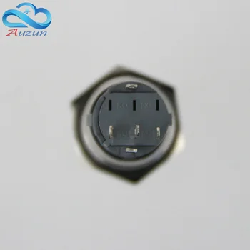 16 mm self-locking metal button with light switch voltage 220 v current3 A250VDC waterproof rust red, yellow blue white