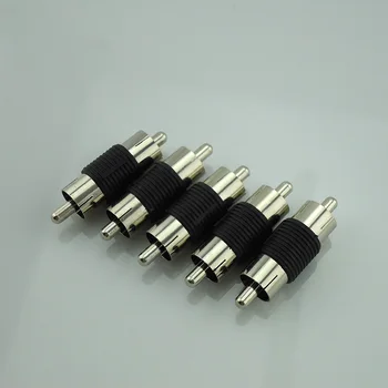 100Pcs Rca Male To Rca Male Plug Coupler For CCTV Camera Security System Audio Adapter Connector Connector