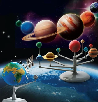 Hot Sell DIY The Solar System Nine planets Planetarium Model Kit Science Astronomy Project Early Education For Children