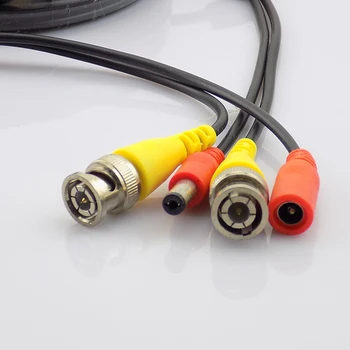 10m CCTV Cable DC Power Connector Male BNC Connector + Power Supply Adapter for CCTV Camera Coaxial Cable CCTV Camera DVR NVR