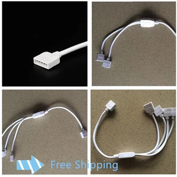 5 pin RGBW Connector 1 TO 2/ 3 /4 Splitter female extension wire cable For RGB led strip For 3528/5050 LED RGB Strip,