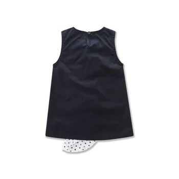 Retail 2017 New Baby girls irregular wave point vest dress in summer