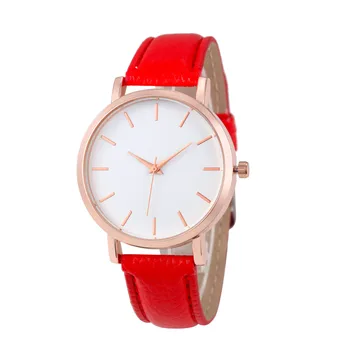 Fashion Watches Women PU Leather Men Women Steel Dial Clock Analog Quartz Wrist Watch Relogio Feminino 2017 New Sale