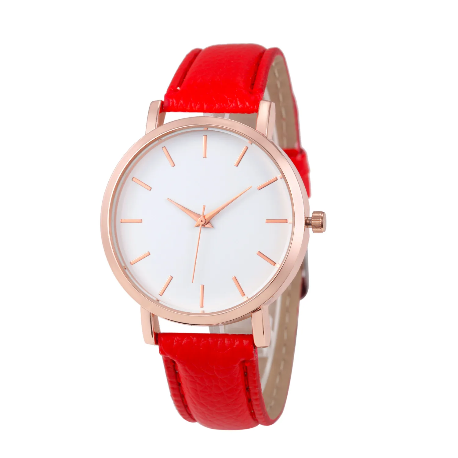 Fashion Watches Women PU Leather Men Women Steel Dial Clock Analog Quartz Wrist Watch Relogio Feminino 2017 New Sale