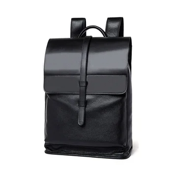 2017 Men High Capacity Backpacks Genuine Leather Fashion Travel Bags Men's Business Laptop Packs