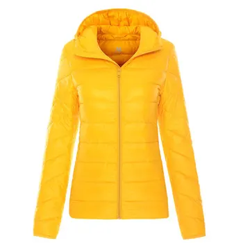 Women'S Short Section Winter Cotton Jacket Slim Thin cotton Coat Solid Color Hooded Casual Parkas Two Styles S2208
