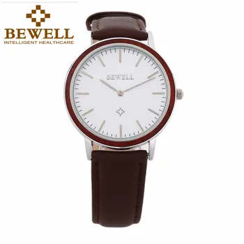 Bewell 2016 fashion japan movement bamboo wooden watches simple dial canvas wood watch with box unisex christmas gifts JYL