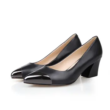 Glitter high heels plus size ladies office shoes white black pointed toe sexy high heel women fashion designer pumps C12-16