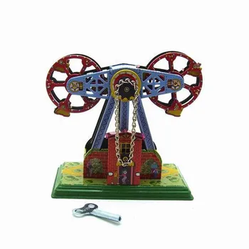 Creative Vintage Wind Up Tin Toy Ferris Wheel Models Child Clockwork Classic Toys Retro Reminiscence Kids Gift Adult Collection