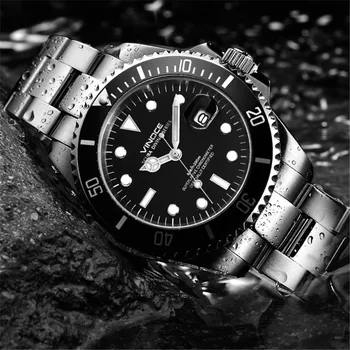 200m diving water resistant watches,Dial Diameter:40 mm,Band Width 20mm Men's classic business calendar, luminous quartz watch