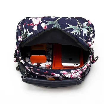 2017 New Nylon flower cloth bag shoulder diagonal across the Korean tide package handbag multi-functional