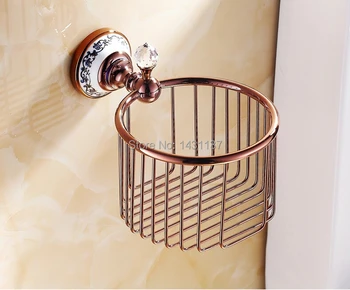Total brass material gold/bronze/chrome/ORB finished bathroom paper holder basket paper holder bathroom accessories