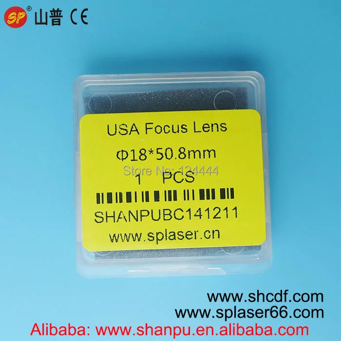 Top quality USA laser focus lens 18mm diameter focal length 50.8mm for Co2 laser stamp engraving machines