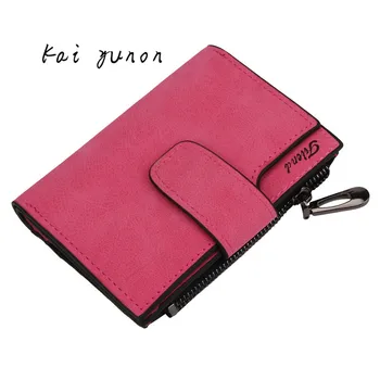Kai Yunon Women Mini Grind Magic Bifold Leather Wallet Card Holder Wallet Purse Sep 30
