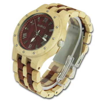 2017 New Fashion Men's Sports Quartz Watches Mens Watches Top Brand Luxury Wood Waterproof Wristwatches Relogio Masculino
