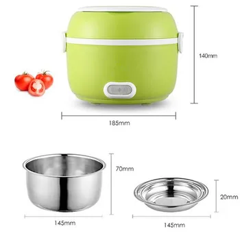 YJ HUMIDIFIER 2016 Newest 1.2L Portable Lunch Box Electric Rice Cooker 200W Multifunction Mini Rice Cooker