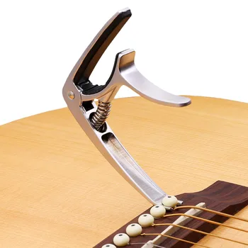 ROCKET 2016 Aluminium Alloy Silver Quick Change Clamp Key Acoustic Classic Guitar Capo For Tone Adjusting -