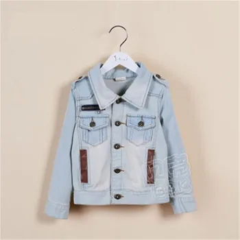 Spring And Autumn New Style Pockets Style Baby Boys Cowboy Coats Little Boys Casual Outerwear Boys Suits 4665