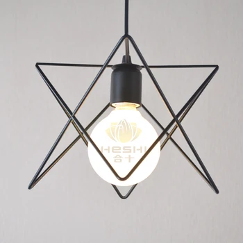Star Iron Triangle Shade Chandelier Ceiling Light Pendant Art Lamp Luminaires