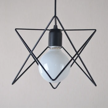 Star Iron Triangle Shade Chandelier Ceiling Light Pendant Art Lamp Luminaires