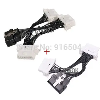 OBD 2 II Splitter Extension J 1962 Y 16 Pin auto car cable 1 TO 2 and 1 TO 3 dual Connector