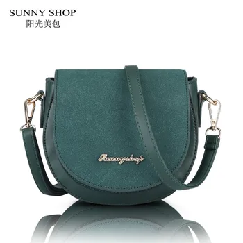 SUNNY SHOP 2017 New Spring Women Handbags Fashion Designer Small Women Bag Saddle Shoulder Bags