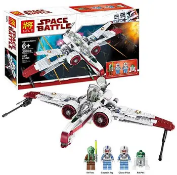 Lepin Star Wars R4-P44 Arc-170 Starfighter Assemble Clone Pilot Captain Jag Kit Fisto Building Blocks Children Gift Toys 35004