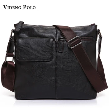 VIDENG POLO Brand New Arrived leather bag for Men fashion Mens messenger bag business bag male crossbody shoulder bag travel