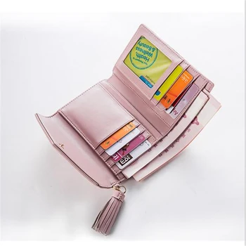 Multifunctional Magnet Wallet Women Short Wallet Female Clutch Purse Sweet Girls Credit Card Holder Coin Purse