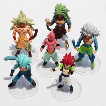 Anime Cartoon Dragon Ball Z Super Saiyan Son Goku Freezer PVC Action Figure Toys Model Dolls 6pcs/set 9~12cm