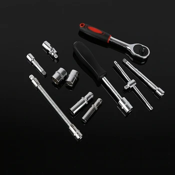53pcs Combination Socket Set Ratchet tool Torque Wrench To Repair Auto Repair Hand Tools for car kit A Set of Keys YKF015