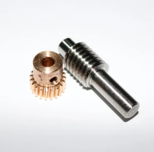 0.5M-30Teeths  Gear Diameter:16.2mm Inner Hole:4mm Rod L:33MM Stainless Steel Worm Gear